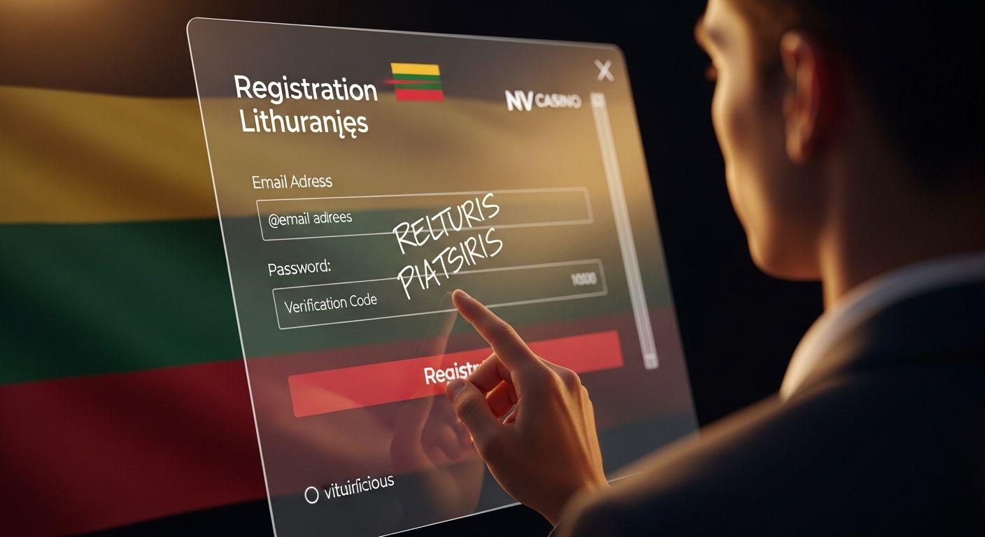 Kaip užsiregistruoti casino account creation steps